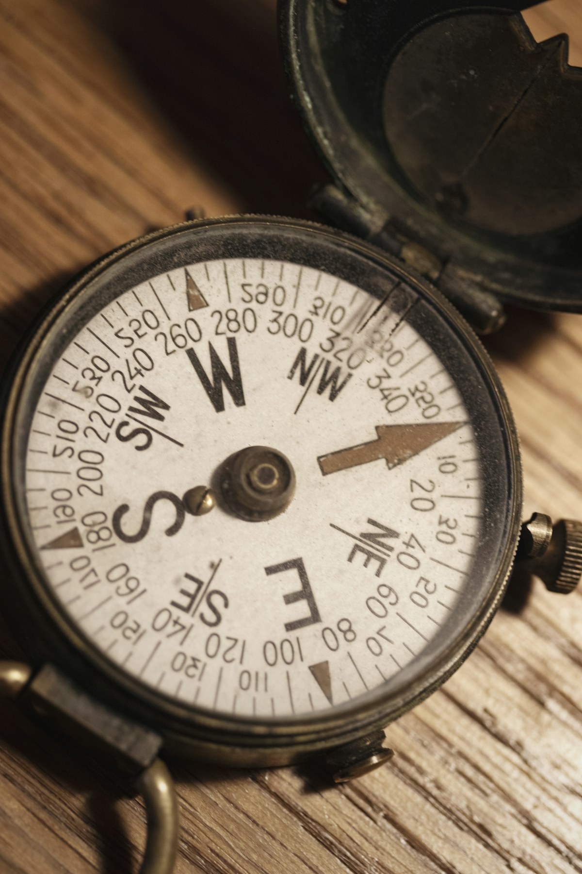 Brass ship compass