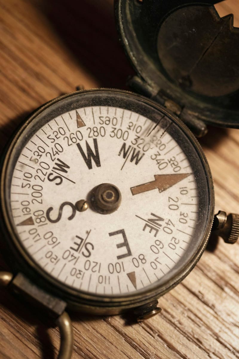 Brass ship compass